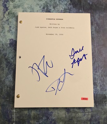 GFA David James Franco Judd Ananas Express Signiert x3 Film Skript AD4 COA