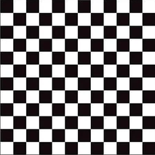 Black White 1" Check Square Vinyl Contact Paper Self Adhesive Drawer Peel Stick