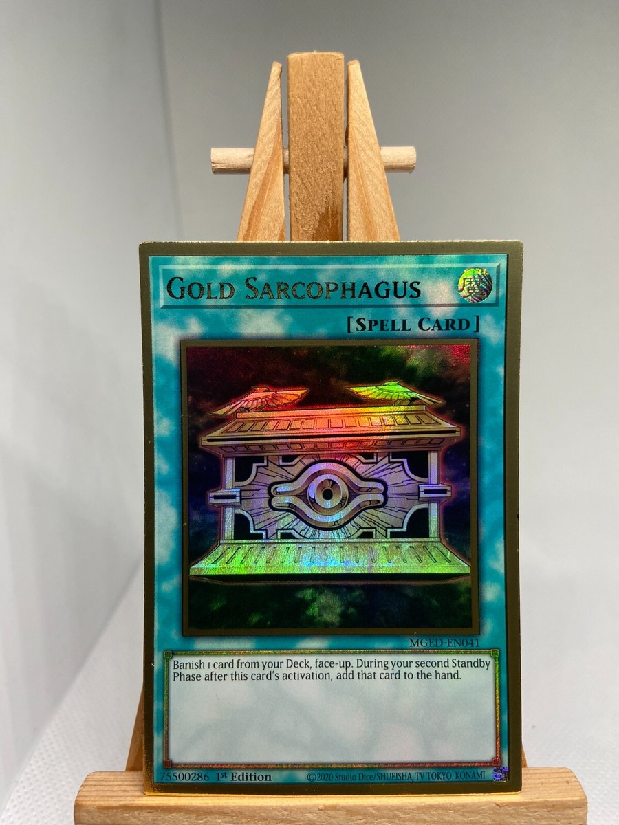 Gold Sarcophagus - Premium Gold Rare 1st Edition MGED-EN041 - NM - YuGiOh |  eBay Australia