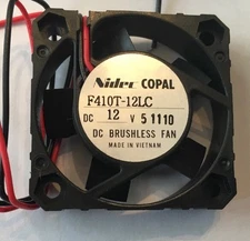 Nidec Copal F410T-12LC Brushless DC Axial Component Cooling Fan 40mm x40mm x10mm