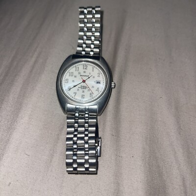 Durasteel By Armitron Silver Tone Link Bracelet Date Quartz Watch