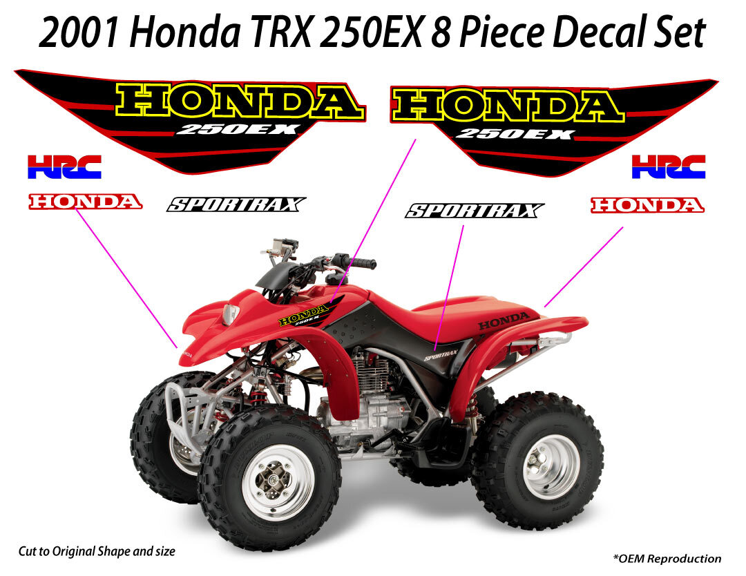 TRX  2 (アメリカ版パッケージ) 2001 Honda TRX 250ex Decal Graphic Sticker OEM kit Mark Set