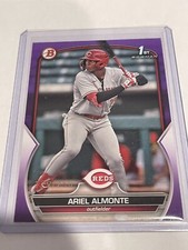 2023 Bowman Ariel Almonte Paper Prospects Purple Border #129/250 Reds