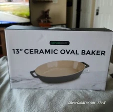 Servappetit 13” Ceramic Oval Baker Baking Pan