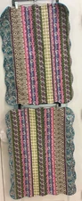 Set of 2 Standard Size Pillow Shams 27.5X19.5 in Bright Colorful Zip Back 90