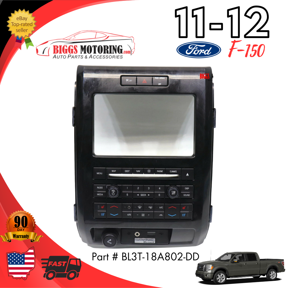 2011-2012 Ford F150 Radio Face Climate Control Panel | BL3T-18A802