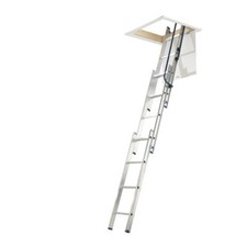 Werner Blue Seal Easy Stow 3 Section Aluminium Loft Ladder - 76013