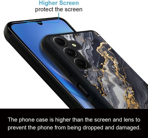 Flexible Midnight marble black textured For Samsung A15 A16 S23 S24 S25 Ultra FE - 第 24/25 張圖片