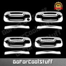 FOR GMC SIERRA 1999-06 CHROME 4 DOOR HANDLE COVERS W/O PASSENGER Keyhole