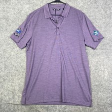 NWT Travis Mathew Auckland Slub Mens XL Purple Sage Short Sleeve Golf Polo Logo