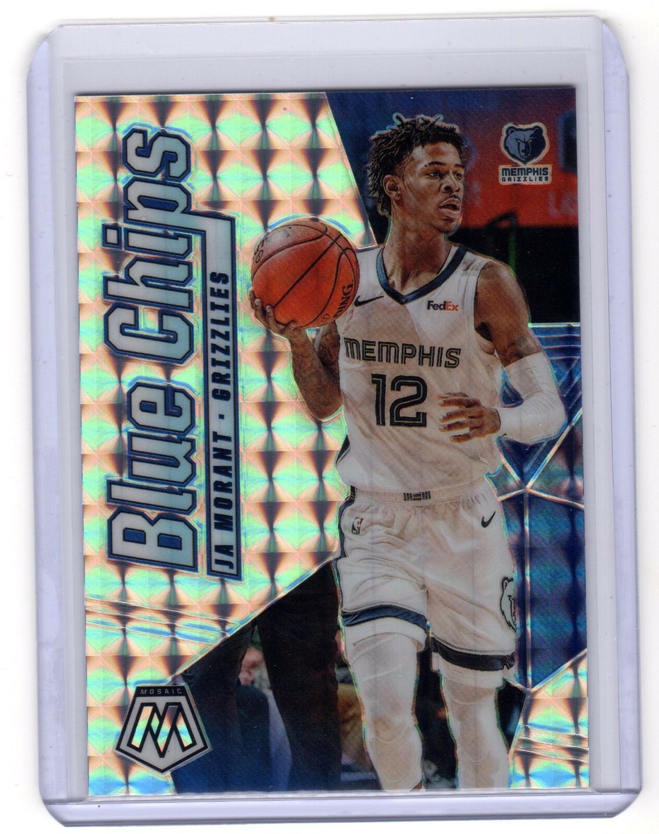 JA MORANT RC ▫ 2019-20 Mosaic BLUE CHIPS Silver MOSAIC Prizm #10