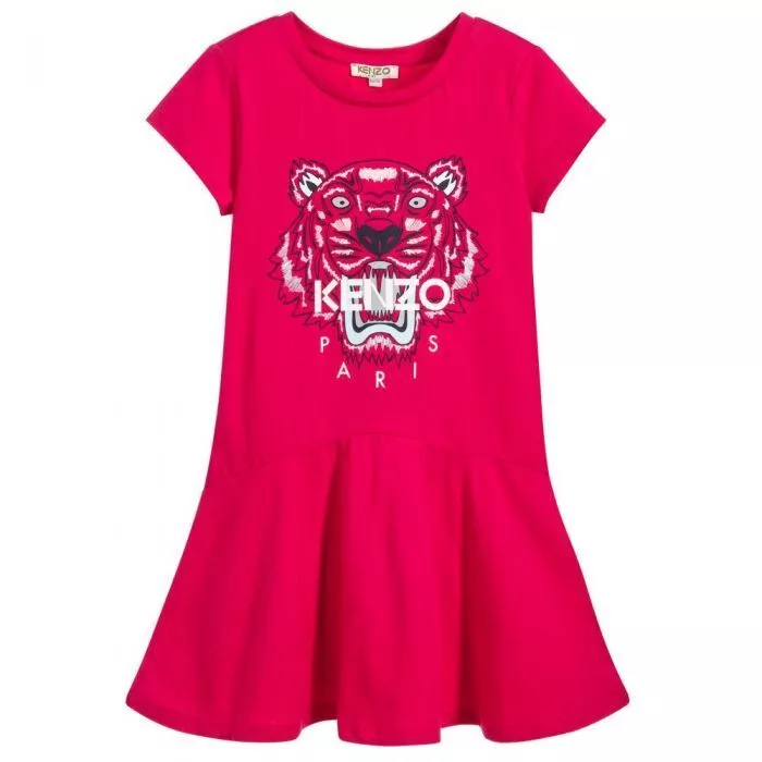 kenzo kids hot tiger print girls short sleeve dress sz 10/140 | eBay