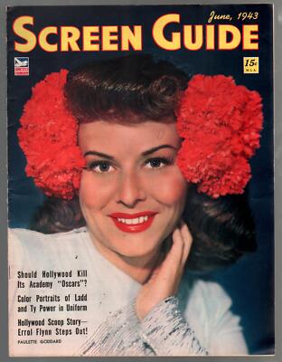 MAG: Screen Guide 6/1943-Paulette  Goddard-James Cagney-Jinx Falkenberg-VF-