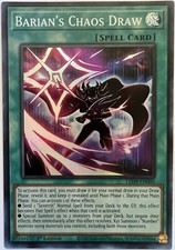 YuGiOh! Super Rare Barian's Chaos Draw 1st Edition NM LED9-EN005 Comb Ship
