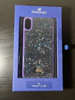 SWAROVSKI】GLAM ROCK iPhone Case for X/XS Crystal NEW PURPLE Ship 