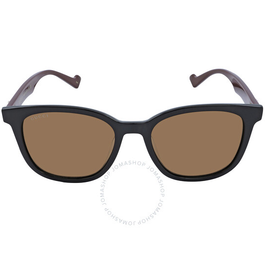 サングラス Gucci Sunglasses GG1001SK 002 Brown Asian Fit '22 Gucci Women's GG1001SK-002 Black & Brown Frame / Brown