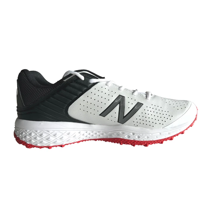 New Balance CK 4020 Rubber Spike Cricket Shoes White Red