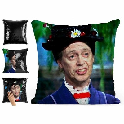 steve buscemi sequin pillow