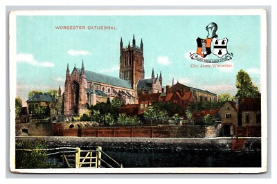 Worcester Cathedral Worcester Worcestershire England UNP WB Postcard F22
