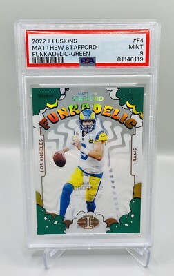 2022 Panini Illusions Matthew Stafford Funkadelic /10 JERSEY MATCH PSA 9 POP 2