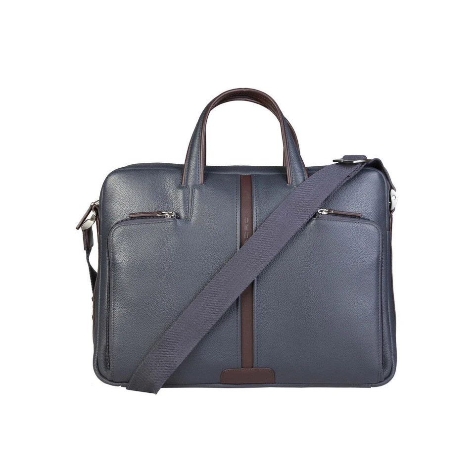 dossier Piquadro CA1903X1 Sac bandoulière homme cuir bleu - Photo 4/4