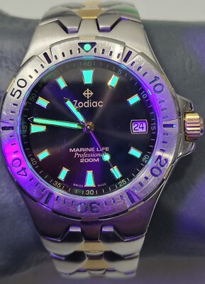 Zodiac Marine Life 38mm Professional 200m Swiss Quartz Men's Watch