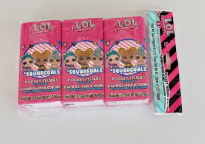 3 Packungen TASCHENTASCHENTÜCHER ''LOL SQUADGOALS'' 3-lagig 10 Stück JEDE PACKUNG