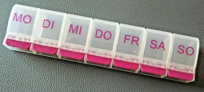 Tablettenbox Pillendose XL Pillenbox Medikamentenbox 7 Tage 1 Woche große Fächer