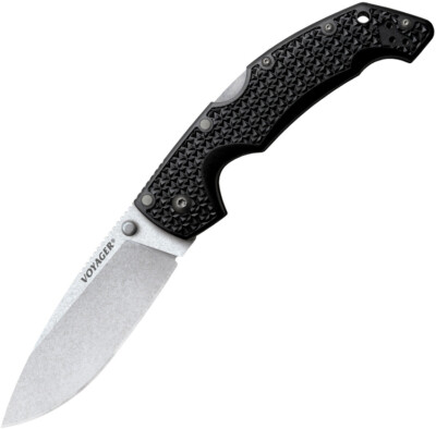 Cold Steel Large Voyager Lockback Black Folding Drop Point Pocket Knife 29AB