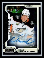 2018-19 O-PEE CHEE PLATINUM ROOKIE AUTOS R-IL ISAC LUNDESTROM