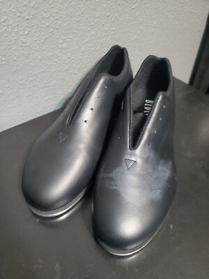 Bloch Mega Black Leather Tap Shoe Lace Up Dance Round Toe Women Size 11.0 M New