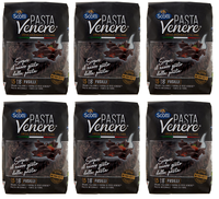 6X Riso Scotti Venere Fusilli,Pasta Schwarzem Venere-Vollkornreismehl 400G
