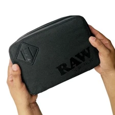 New! ROLLING PAPERS X RAW TRAPPKIT BAG BLACK WITH REMOVABLE FOIL POUCH - trapkit