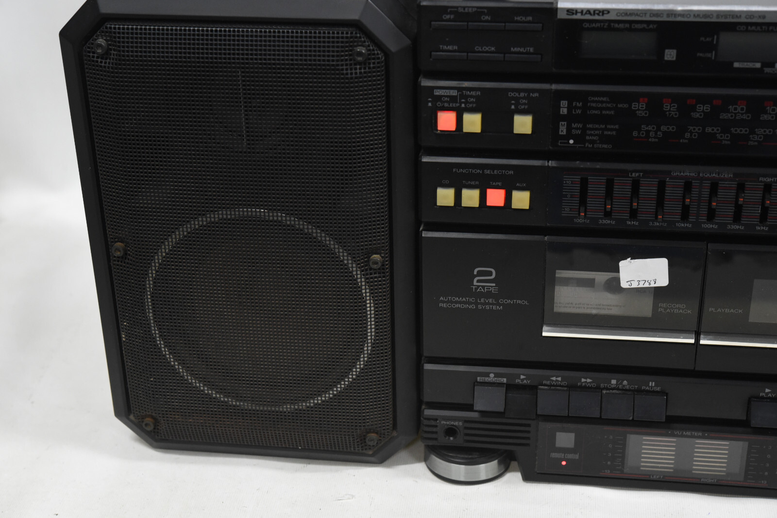 Sharp CDX9 CD /Tape/AM/FM AUX IN Radio Boombox/GhettoBlaster Portable