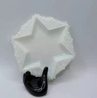 Antique Dithridge Victorian Milk Glass 6 Point Star Trinket Dish Circa 1880s