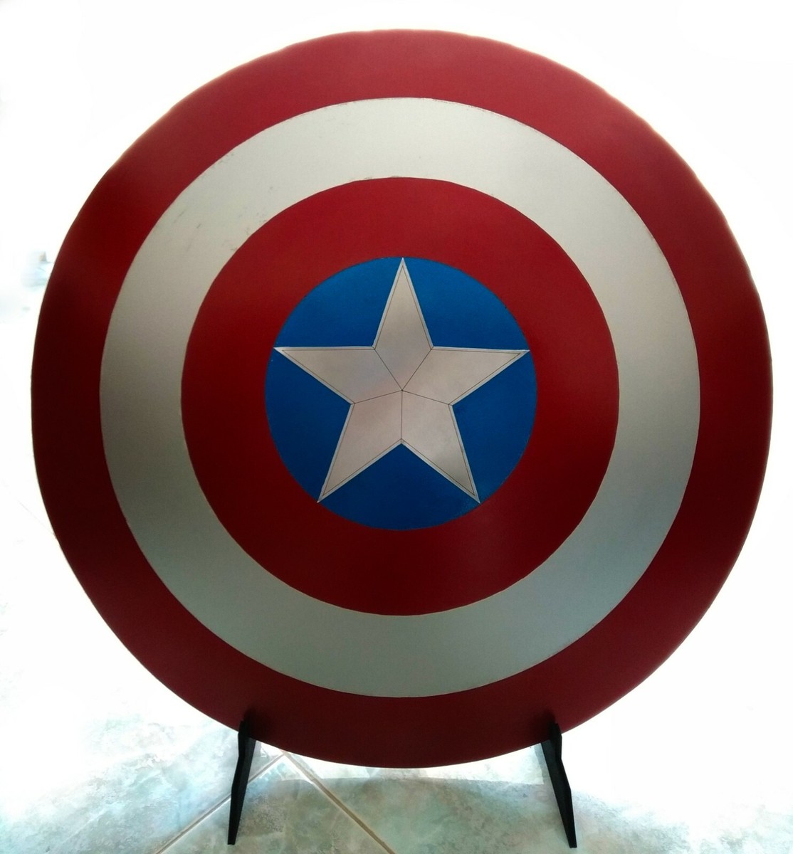 Scudo Di Capitan America Scala 1:1 - Cosplay Marvel Avengers - Alluminio, 62cm - Prodotto In Italia