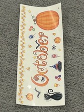 Vintage October Halloween Stickers One Large Sheet