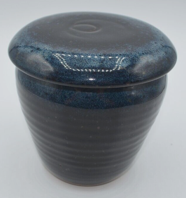 Vintage Bristow Pottery N. C. Art Pottery, Blue Speckle Butter Bell eBay