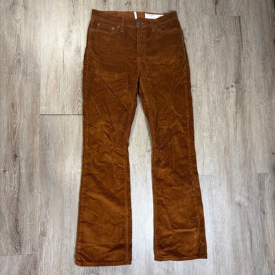 Rag & Bone Peyton Cord Mid Rise Boot Cut Corduroy Pants Size 28 Brown