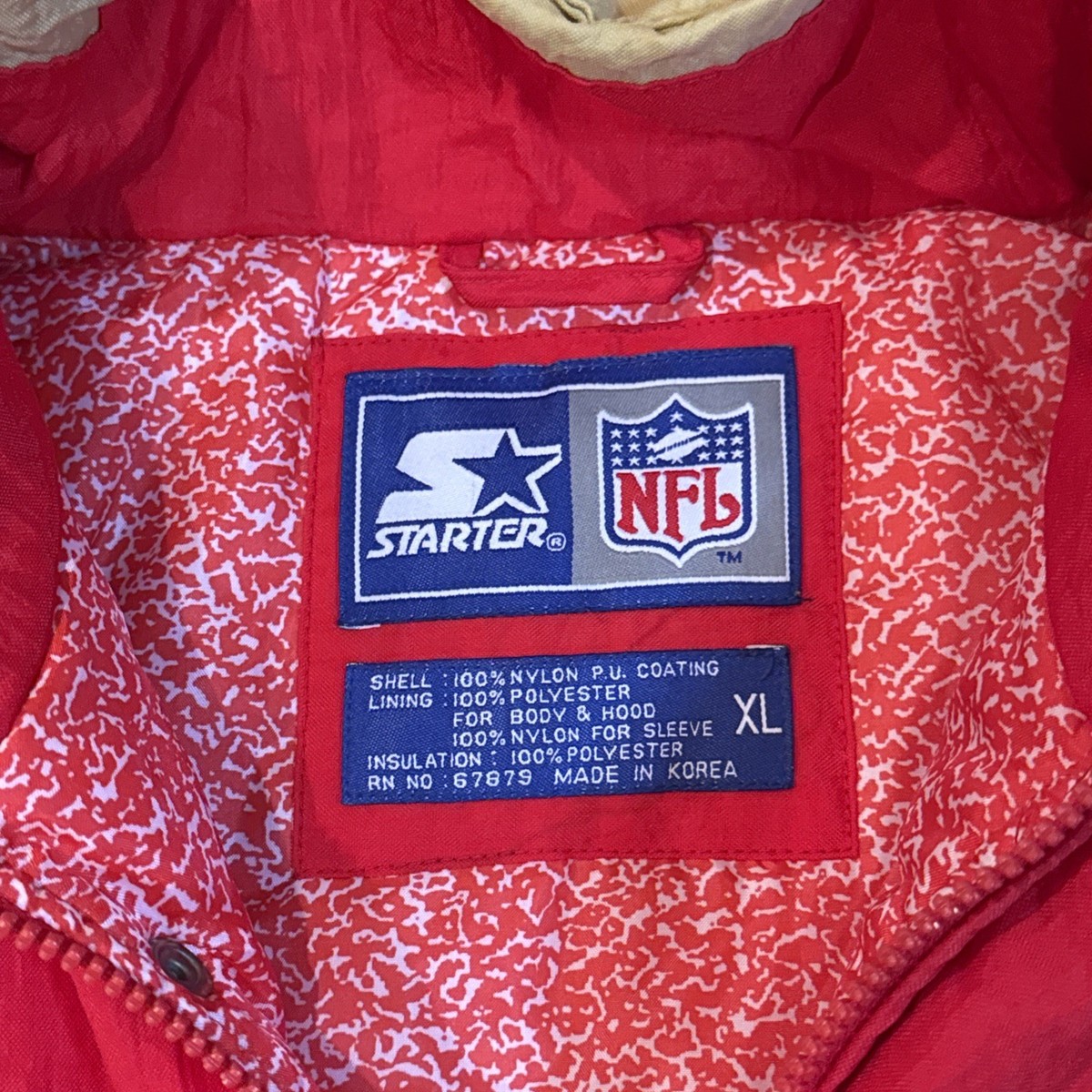 Vintage 90s NFL Starter San Francisco SF 49ers Full Zip Football