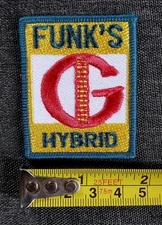 FUNK'S "G" HYBRID Corn Seed Farming Agriculture Company Logo Patch