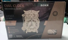 ROKR 3D Wooden Puzzle Mechanical Gear Clock Owl Model Kits for Teens / Adults