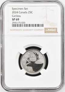 2/1 - 2024 Canada 25 Cent Caribou Specimen NGC SP 69