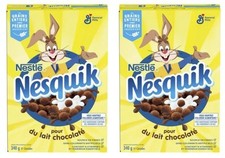 Nesquik Chocolate Breakfast Cereal, Whole Grains and Fibre, 340g 2 Pack 