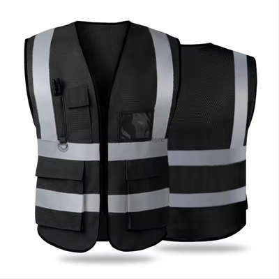 #ad #ad 2 Pack High Visibility Reflective Black Safety Vest with multiple pockets amp; ID p $19.99