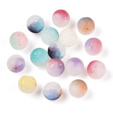 50 Frosted Acrylic Beads Solid 8mm BULK Wholesale Jewelry Supplies Opaque Round
