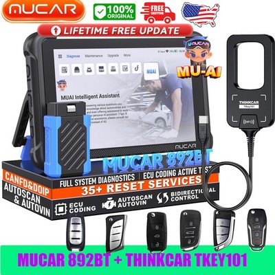 MUCAR 892BT w/ Thinkcar TKEY101 Auto Key Programmer Bidirectional OBD2 Scanner