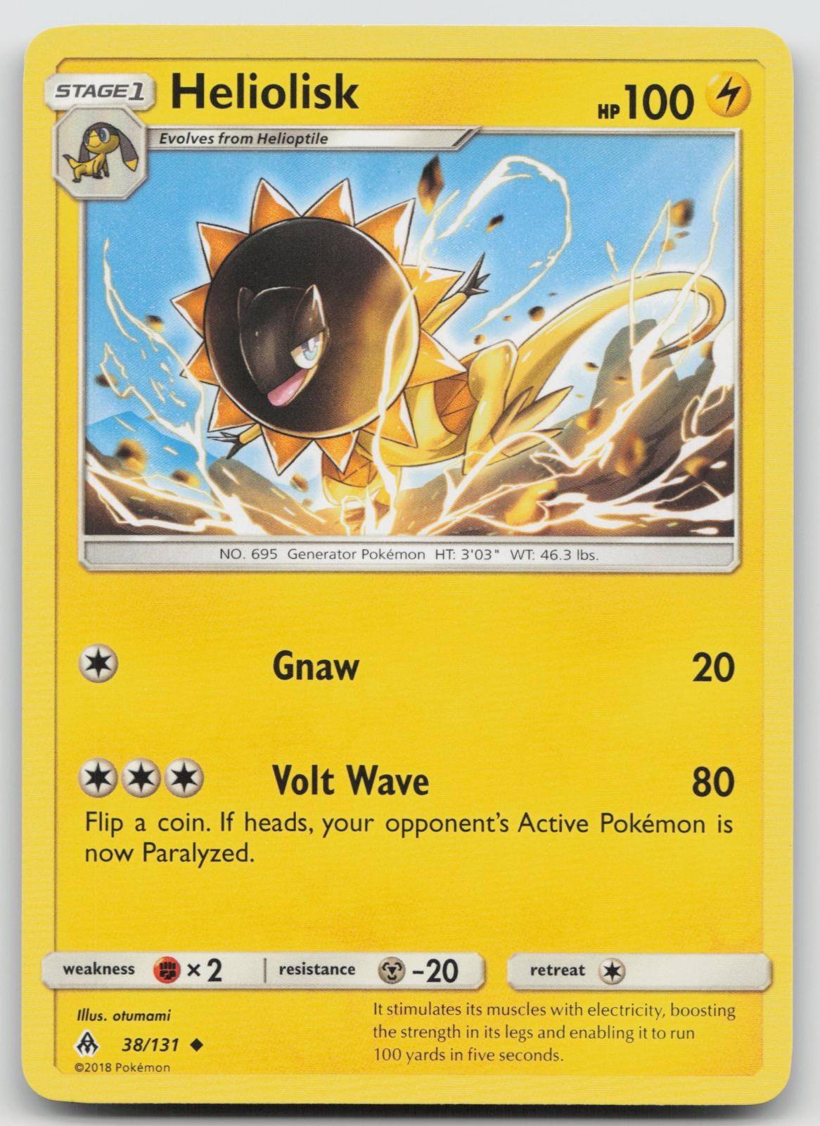 Heliolisk 38/131 Forbidden Light Pokemon NM