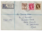 GB QEII 1953 5d,, 8d & 1/- fine Registered FDC WS47327a