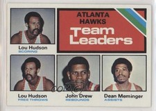 1975-76 Topps Team Leaders Lou Hudson John Drew Dean Meminger #116 HOF uk2
